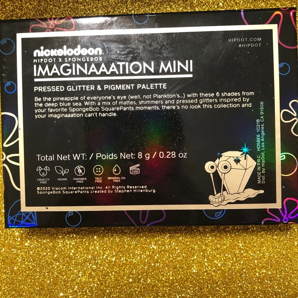 BNIB! Hipdot X SpongeBob Imagination Mini Palette